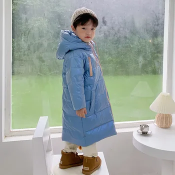 2020 Mados prekės ženklo kailis Storas Drabužių Šiltas Gobtuvu Parkas Vaikams, negabaritinių Viršutiniai drabužiai vaikams ruduo žiema žemyn striukės girl