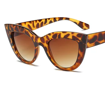 Atspalvių moterų 2020 m. Mados Prekės ženklo Dizaineris Veidrodis, Cat Eye Akiniai nuo saulės moterų Didelis rėmas vintage retro UV400 akiniai