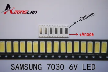 1000pcs remonto Samsung LCD TELEVIZORIUS tcl LED backlight Straipsnis lemputė SMD Led 7030 6 V Šalta balta šviesos diodų
