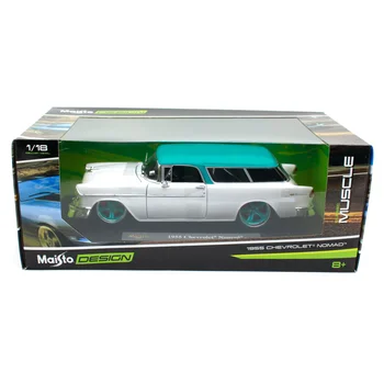 Maisto 1:18 1955 Chevrolet NOMAD Balta derliaus automobilio modelį Diecast Modelio Automobilių Žaislas Naujas, Box Nemokamas Pristatymas NAUJĄ ATVYKIMO 32613