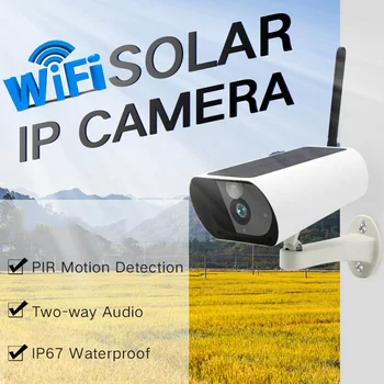 1080P HD Wifi Lauko Vandeniui, Saulės Energijos, IP Kamera, Wireless Stebėjimo IR vaizdo Kameros VAIZDO Kameros, namų saugos anti-vagis zondas