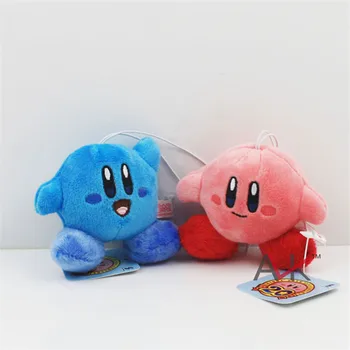 7cm 6pcs/Set Žvaigždė Kirby Pliušiniai Žaislai Mielas Keychain Kirby Mažas Pakabukas Lėlės Vaikams Dovanų