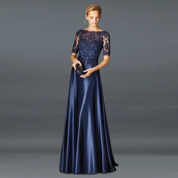 Royal 2020 Motina Nuotakos Suknelės-line satininiu Pusė Rankovių Appliques Ilgai Vestuvės Suknelės Mamos Suknelė Vestuvių