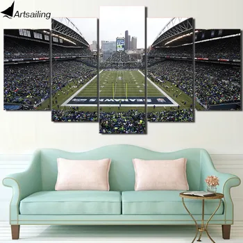 ArtSailing HD spausdinimo 5 gabalo drobės meno Seattle Seahawks Namų dekoro priedai sienos nuotrauka už miegamojo Plakatas NY-7461C