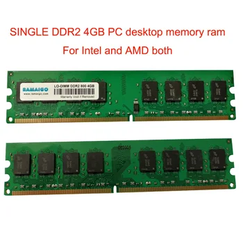 RAMAIGO DDR2 4GB 8GB 800MHZ 667MHZ PC6400 PC Deskop RAM atminties, Vienas DDR2 PC 4GB ram Intel AMD pagrindinėse plokštėse