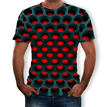 ZOGAA 2020 Karšto Vyrų T-shirt Geometrinis 3D trimatis Modelis, Skaitmeninis Spausdinimas T marškinėliai Topai Vyrų trumpomis Rankovėmis Slim Fit Tees