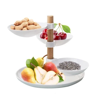 Europos Minimalistinio Stiliaus Keturių Sluoksnių Vaisių Saldainiai Dėklas Kambarį Darbalaukio Maisto Produktų Laikymo Krepšelis Namuose Skirtingų Priedų