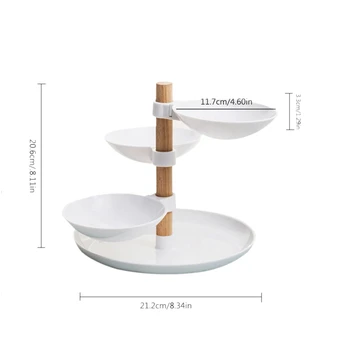 Europos Minimalistinio Stiliaus Keturių Sluoksnių Vaisių Saldainiai Dėklas Kambarį Darbalaukio Maisto Produktų Laikymo Krepšelis Namuose Skirtingų Priedų