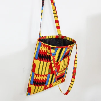 Afrikos Krepšys moterims, Rankų darbo maišelis medvilnės medžiagos, spausdinimo Afrikos Tradicinių Ankara kente spausdinti Maišelis turi pamušalas Nuožulnios pečių maišą