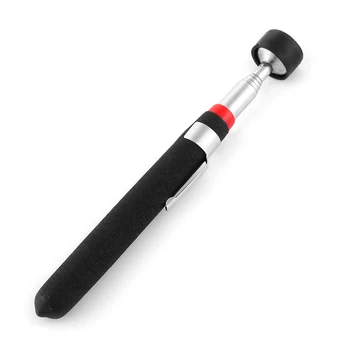 Lankstus Mini LED Pick-Up Įrankių Magnetinio Pen Magnetas Teleskopinis Nešiojamą Stick Lazdele Ištraukiamas Žymiklį Veržlės, Varžtai, Skinti Pasiekti