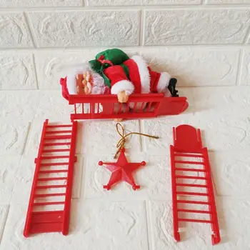 Juokingas Kalėdų Senelio Elektros Lipti Laiptais Kabinti Apdailos Kūrybos Kalėdų Dekoro Kalėdų Eglutė Lėlės Muzikos Vaikas Žaislą Dovanų