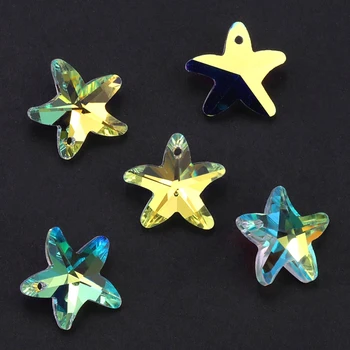 17mm 12pcs/pak krištolo karoliukai pakabukai starfish pendant crystal AB 