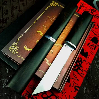 PEGASI Sutirštės veidrodis aštrių samurajus kardas aukštos kokybės lauko medžioklės tiesiai taktinis peilis surinkimo dovana peilis