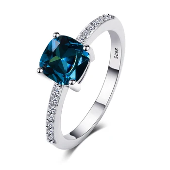 Pakabukai Moterų Vestuvių Žiedai Aukštos Kokybės Peacock Blue Akvamarinas Cirkonis Žiedas Šalies Dalyvavimą Papuošalai, Dovanos