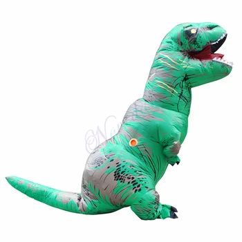 Pripučiami Dinozaurų Kostiumų Suaugusiems, Vaikams, T REX Kostiumas Susprogdinti Fancy Dress Talismanas Kalėdų Helovinas Kostiumas Šalis Vyrai Moterys