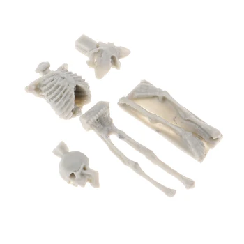 4Pcs 1:35 Masto Unpainted Unassemble Dervos Kaukolės Skeletas Modelis Smėlio Lentelė Šarvai Landcsape Diorama Pastato Žaislai