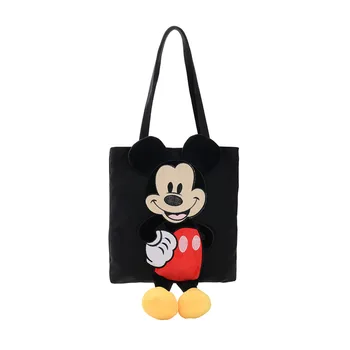 Disney Mickey mouse pečių maišą moterų 2019 naujas rankinės didelės talpos minkštas krepšys canves nešti pirkinių krepšys