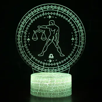 Ožiaragis tema 3D LED Lempos naktį šviesos 7 Spalvų Keitimas Palieskite Nuotaika Lempos Kalėdinių Dropshippping