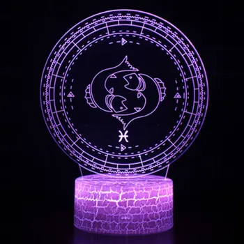 Ožiaragis tema 3D LED Lempos naktį šviesos 7 Spalvų Keitimas Palieskite Nuotaika Lempos Kalėdinių Dropshippping