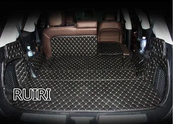 Aukštos kokybės! Specialių kamieno kilimėliai Nissan Pathfinder, 7 sėdimos vietos 2018-2013 dėvėti, atsparus linijinių krovinių įkrovos kilimai,Nemokamas pristatymas