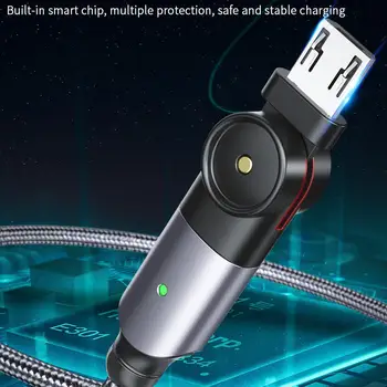 Essager 180 Pasukti Micro USB Kabelis 2.4 Greitai Įkrauti Micro Duomenų Kabelio 