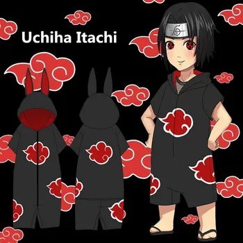 2020 naujų Anime Naruto cosplay Akatsuki Uchiha Itach Suaugusiųjų flanelė pižama, Chalatas su Gobtuvu pižama, Zuikio ausis onesies Kostiumas