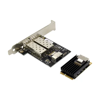 Dual Port MINI PCIE LAN CARD 2 PORT SFP 1000m Serverio Tinklo plokštės Lustą 