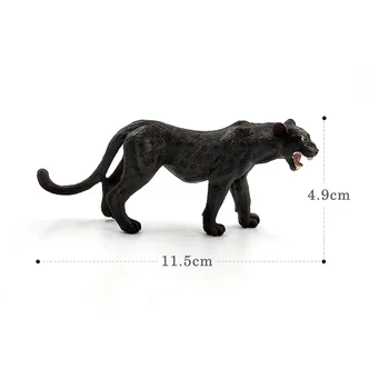 Leopard Vilkas Black Panther modelis, Modeliavimas Gyvūnų statulėlės, namų dekoro miniatiūriniai pasakų sodo puošmena aksesuarai dovanos statula