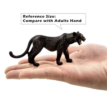 Leopard Vilkas Black Panther modelis, Modeliavimas Gyvūnų statulėlės, namų dekoro miniatiūriniai pasakų sodo puošmena aksesuarai dovanos statula