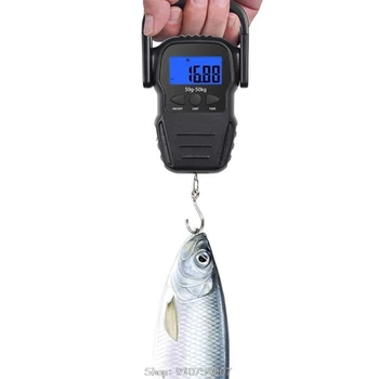 Žvejybos Masto Skaitmeninės Kabinti Masto su Matavimo Juosta LCD Ekranas 110lb/50kg Nešiojamų Bagažo Masto N07 20 Dropship