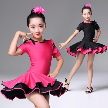 2019 Spandex merginos lotynų suknelės šokių pramoginių šokių suknelė rumba samba vaikams, samba, cha cha tango sijonas standartas salsa