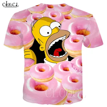 Homer Simpson Tematikos Juokinga T Shirts Tees Viršūnes Harajuku Megztiniai Vyrams, Moterims, 3D Atspausdintas T-shirt Atsitiktinis Negabaritinių Simpsonų Marškinėlius