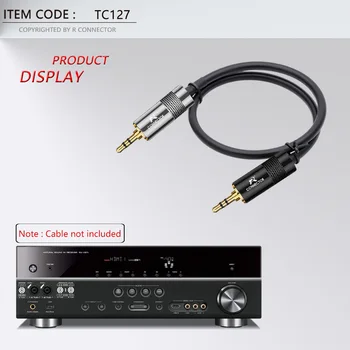 10VNT Jack 3.5 MM Jungtis Stereo 3Poles paauksuoti 3.5 MM Male Plug Gunmetal Vamzdelis 8.5 MM Audio Ausinių Laido Jungties 