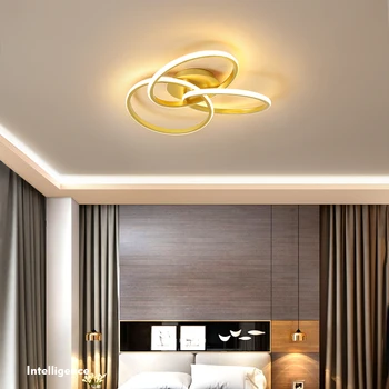 Šiuolaikinės Lubų šviestuvai, LED Lempos, Gyvenimo Kambario, Miegamasis, Studijų Kambaryje Aukso spalva juoda paviršius, sumontuotų Lubų Lempa Deco AC85-265V