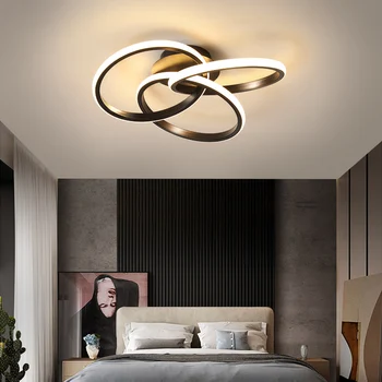 Šiuolaikinės Lubų šviestuvai, LED Lempos, Gyvenimo Kambario, Miegamasis, Studijų Kambaryje Aukso spalva juoda paviršius, sumontuotų Lubų Lempa Deco AC85-265V