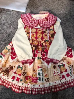 Derliaus ispanijos teismas stilius baby girl spausdinti princesė dress vaikams Kalėdų vakarėlį berankovė liemenė kamuolys suknelė suknelė