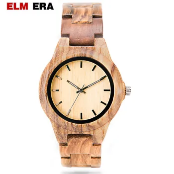 ELMERA mediniai laikrodžiai moteriški relojes reloj mujer medienos žiūrėti moterų apyrankės žiūrėti ponios prekės laikrodžiai relogio feminino