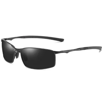 Prekės ženklo Dizainas Poliarizuoti Akiniai nuo saulės Metalo Rėmas Aikštėje Sunglass Vyrų Vairavimo Saulės akiniai UV400 Atspalvių Akių gafas de sol hombre