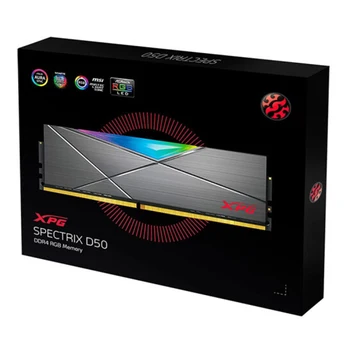 ADATA XPG Spectrix D50 RGB LED 3200 MHz 3600MHz 8Gx2 DDR4 XMP 2.0, 16GX2 DIMM Atmintis