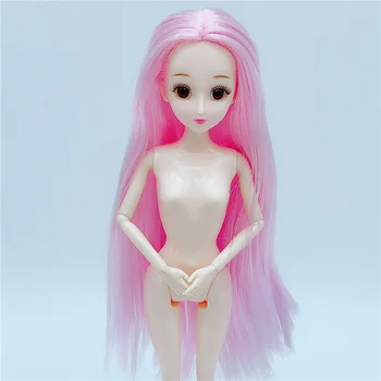 30cm BJD Doll Daugiau Šarnyrinės Lėlės 3D Akis Bjd Plastikinės Lėlės Mergina Žaislas 22 Cm Ilgio Perukas Moters Kūno Organas Mados Kalėdų Dovana