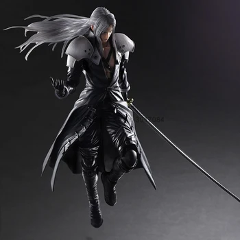 Žaisti Menų Ka Final Fantasy VII 7 Sephiroth Veiksmų Skaičius, Squall Leonhart Gunblade Pav PVC Modelis Žaislų Kolekcijos