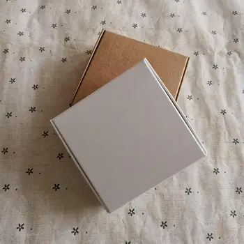 50Pcs 7.5*7.5*2.2 cm kraft popieriaus amatų dėžės mažas muilo kartono, popieriaus pakavimo dėžės popieriaus saldainiai dovana muilo pakuotė