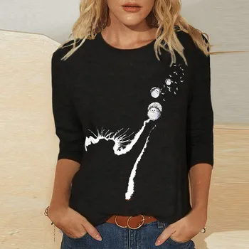 Moteriški Drabužiai Pavasarį, Rudenį Atsitiktinis Puloveriai Juokinga Cute Kačių 3D Print Long Sleeve T-Shirts Mados Viršūnes женские футболки