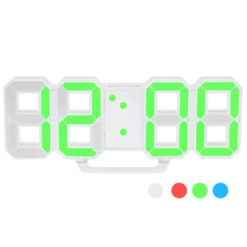 LED Skaitmeninio Sieninis Laikrodis 12H/24H Laiko su Signalizacija ir Atidėjimo Funkcija, Reguliuojamas Apšvietimo Naktį Šviesos Stalo Lempa Led Stalo Laikrodis