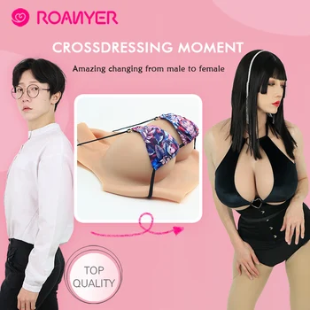 Roanyer silikono didelis fake Boobs G Cup transseksualų shemale False pechos crossdresser krūtų formos drag queen vyrų ir moterų