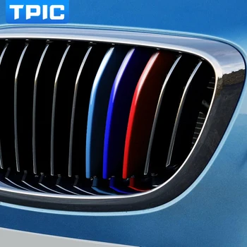 TPIC 3D Automobilio Priekinių Grotelių Apdaila Sporto Juostelėmis Padengti BMW F20 F21 E87 F45 F46 F22 F23 G32 yra f01 G11 E89 Z4 1/2/6/7 Serija