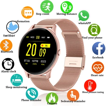 LIGE Moteris Smart Watch Moterų smartwatch Vyrų Vandeniui Sport Fitness Tracker Širdies ritmas, Kraujo Spaudimo Monitorius reloj inteligente