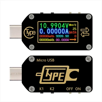 RD TC66/TC66C Tipas-C PD sukelti USB Voltmeter ammeter įtampa 2 būdas srovės matuoklis multimetras PD kroviklis USB Testeris