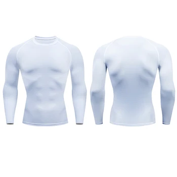 Vyriški bėgimo marškinėliai stora montavimo ilgomis rankovėmis sporto marškinėliai