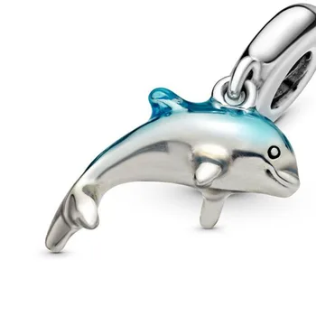 2020 metų Vasaros Naują Kibirkščiuojantis Delfinų Tabaluoti Žavesio Karoliukai tinka Originalus pandora Apyrankės Moterims 